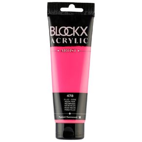 BLOCKX Acrylic Tube 120ml Fluro Pink Pink
