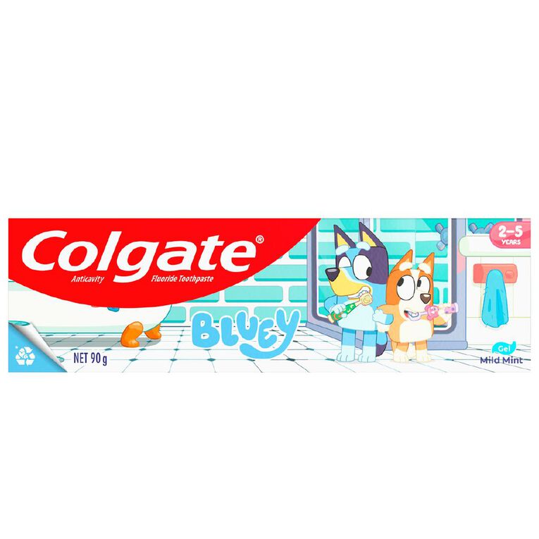 Colgate Kids' Junior Bluey Toothpaste Mild Mint Gel 90g, , hi-res