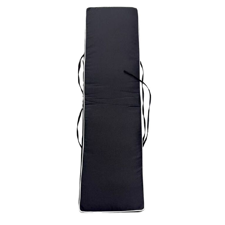 Living & Co Outdoor Cushion Bench Plain Black, , hi-res
