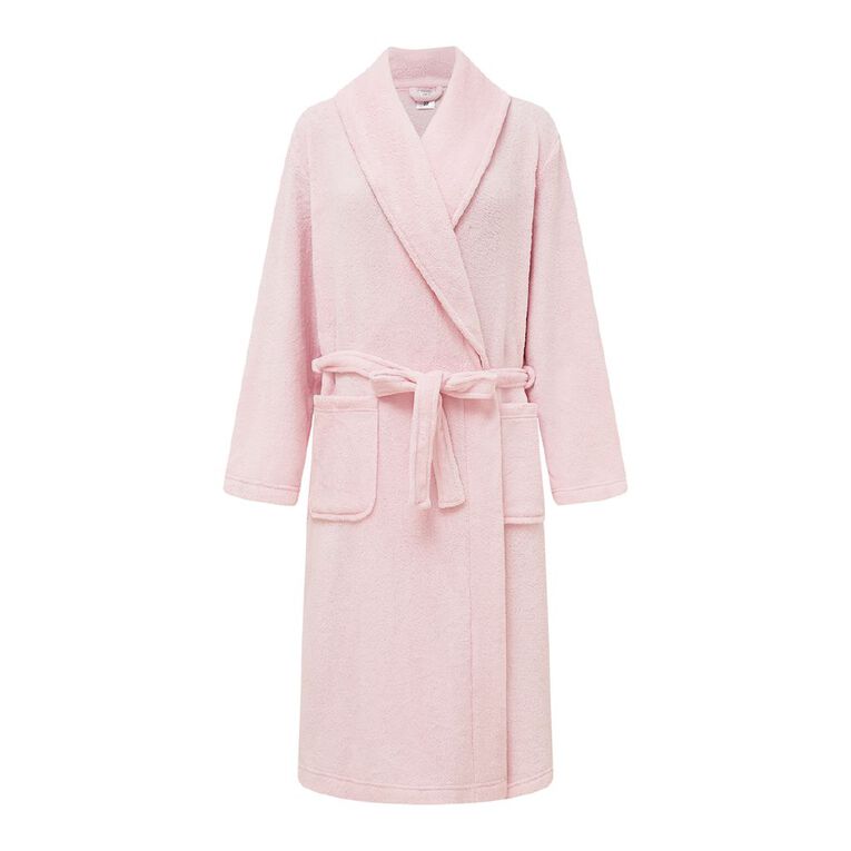 H&H Women's Coral Fleece Robe, Pink Light, hi-res