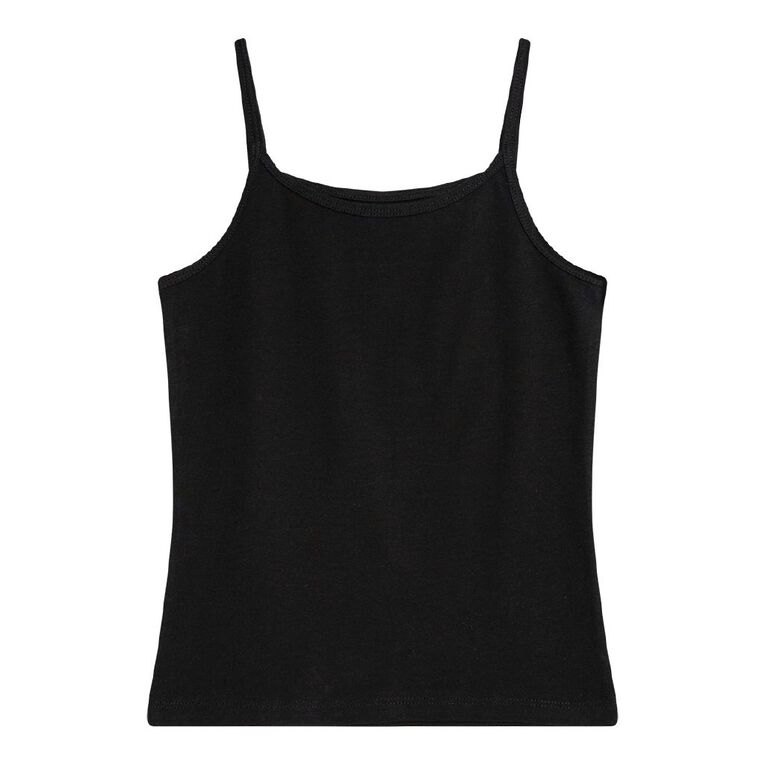 Young Original Girls' Cami 2 Pack, Black, hi-res