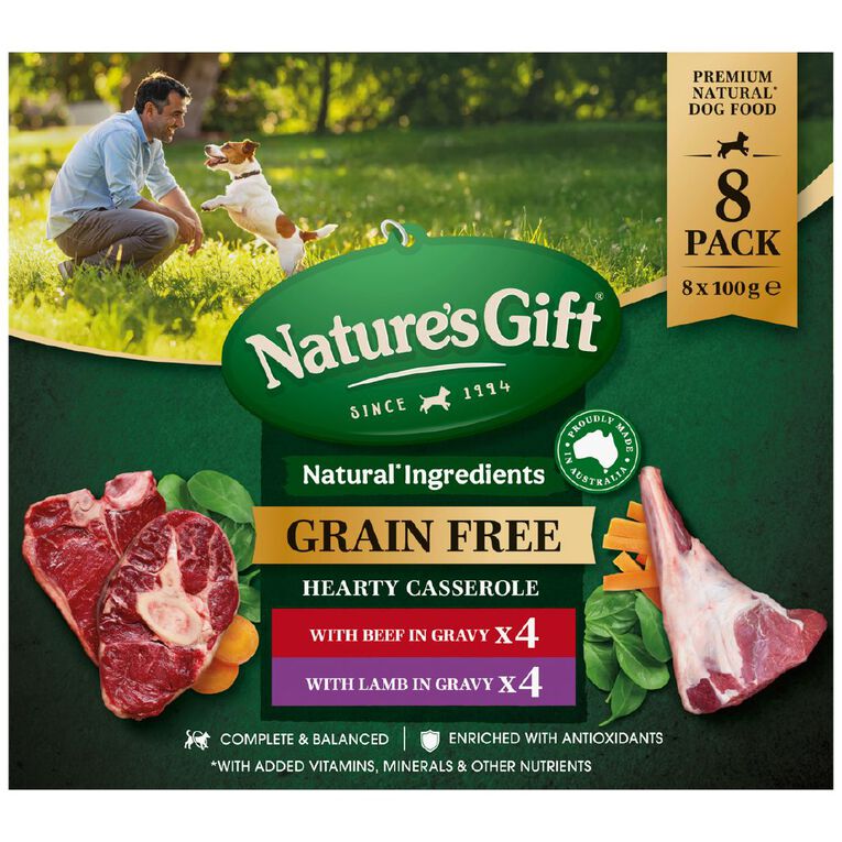 Nature's Gift Gravy Beef and Lamb Wet Dog Food 8 Pack, , hi-res