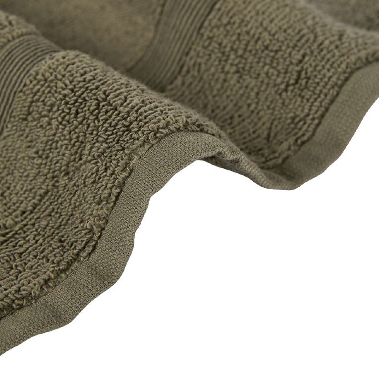 Living & Co Plush Plain Hand Towel Green Dark, , hi-res