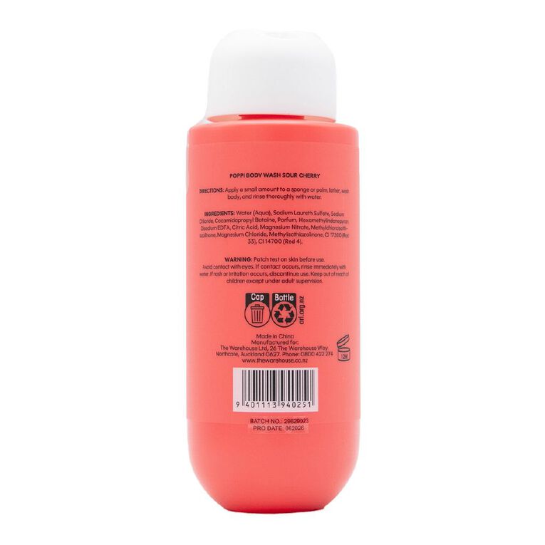 Poppi Body Wash Sour Cherry 400ml, , hi-res