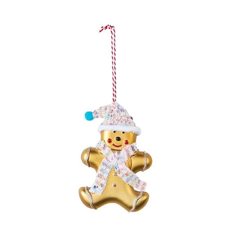 Wonderland Fun Festive Gingerbread Man Christmas Decoration Assorted, , hi-res