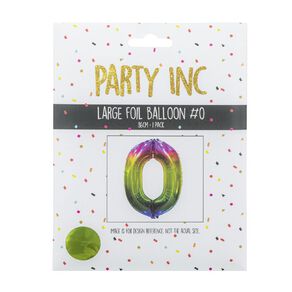 Party Inc Large Foil Balloon Number #0