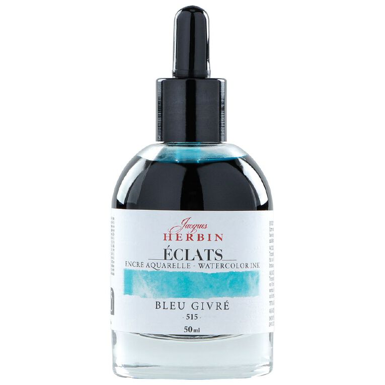 Jacques Herbin Eclats Watercolour Ink 515 50ml Ice Blue Blue, , hi-res