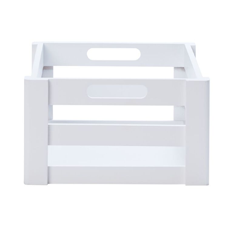 Living & Co Wooden Crate Large White, , hi-res