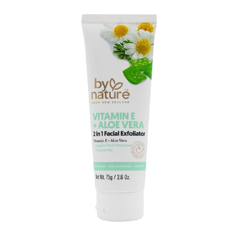 By Nature Vitamin E 2 in 1 Facial Exfoliator, , hi-res