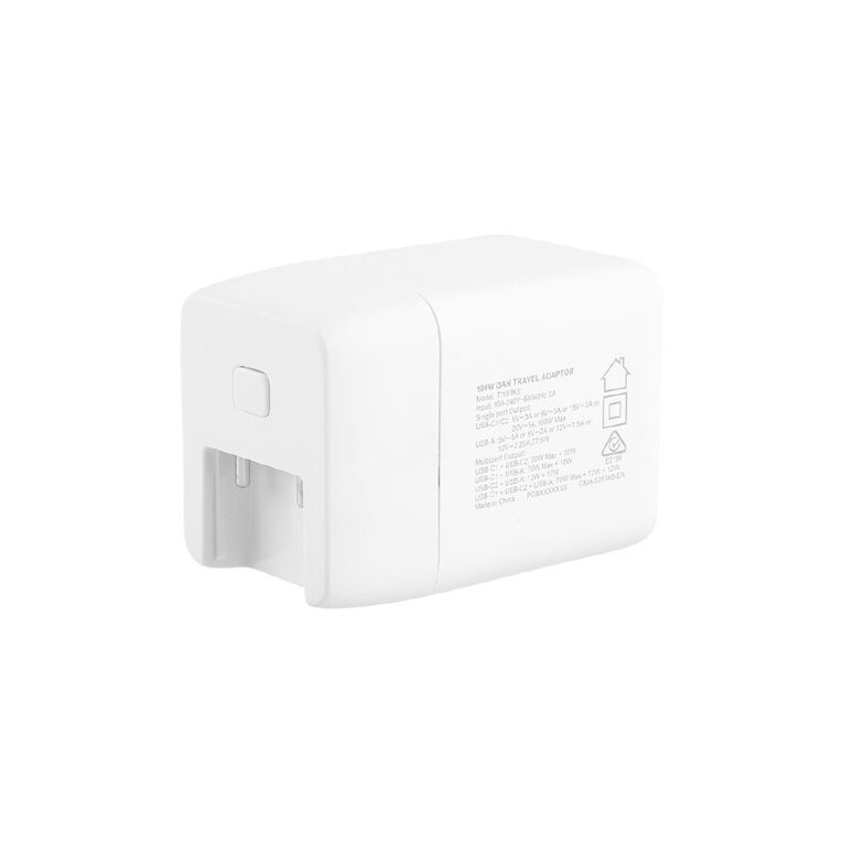 Tech.Inc 100W 2 Port USB C + USB A Gan Charger With Adaptor TI103KE, , hi-res