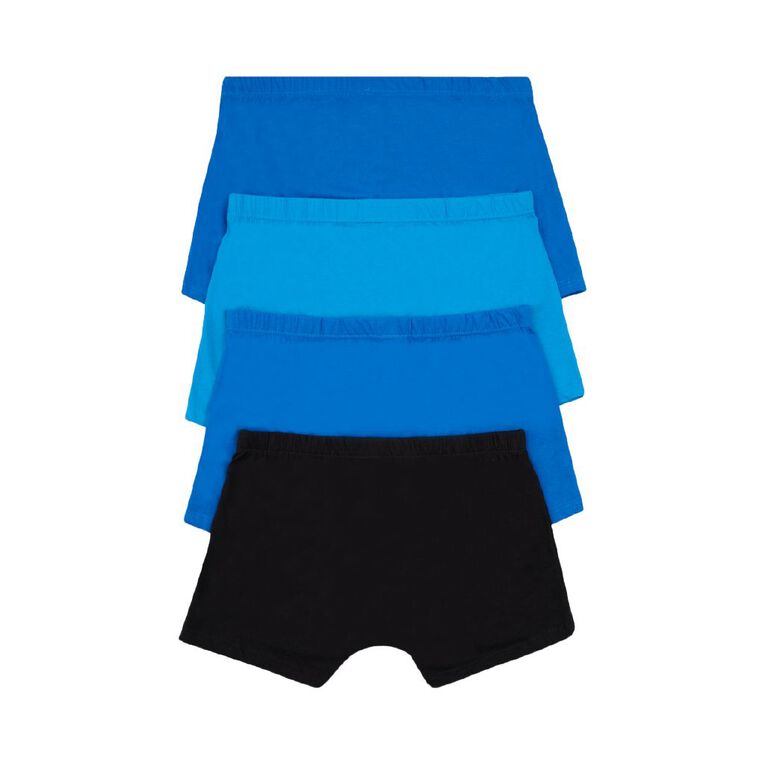 Rio Men's Trunks 4 Pack, Black/Blue, hi-res