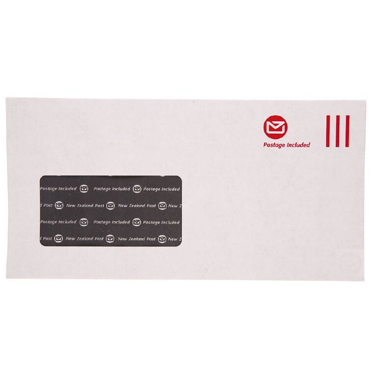 New Zealand Post Prepaid Window Tropical Seal Envelopes DLE 500 Pack, , hi-res