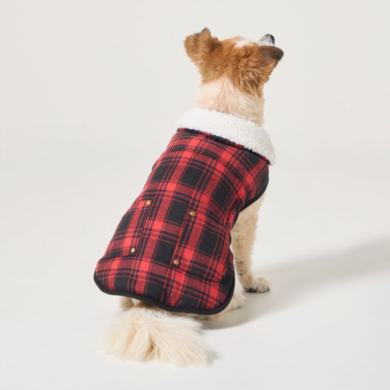 Petzone Check Jacket Red Medium, , hi-res