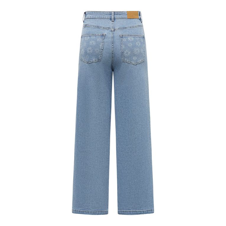 H&H Women's High Rise Wide Leg Jeans AR, Denim Light, hi-res