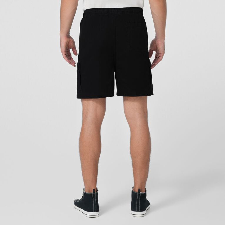 Rivet Bellow Pocket Shorts, Black, hi-res