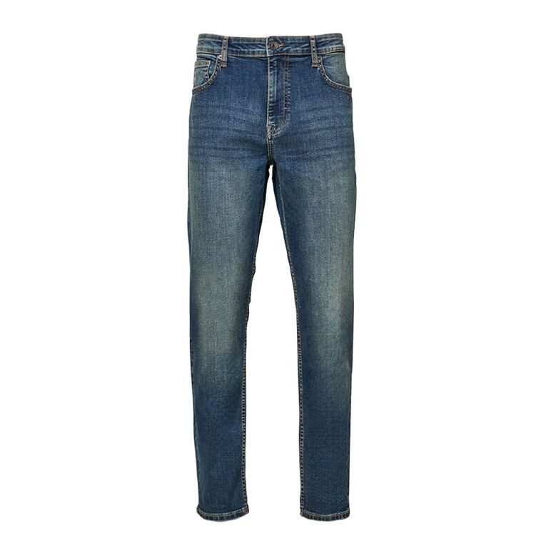 H&H Men's Slim Fit Jeans, Denim Mid, hi-res