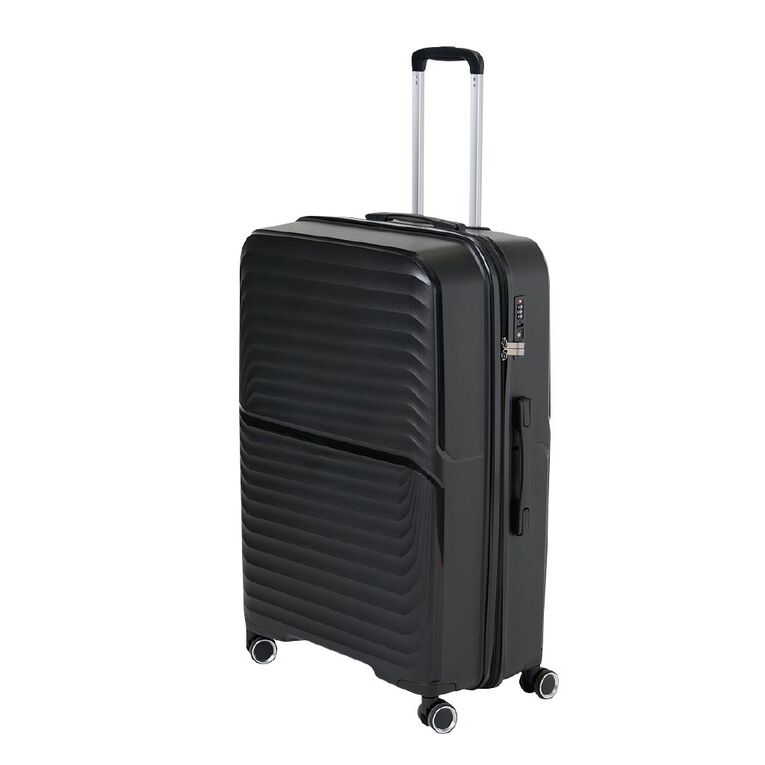 Intrepid 70cm Hardside Checked Suitcase Black, , hi-res