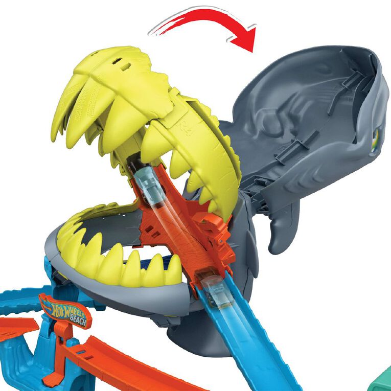 Hot Wheels City Shark Chomp Beach Playset, , hi-res