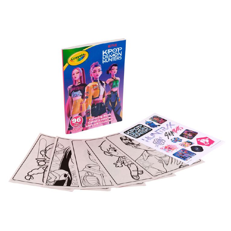 Crayola K-Pop Demon Hunters Colouring Book 96 Page, , hi-res