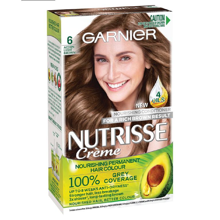 Garnier Nutrisse Permanent Creme Light Brown Acorn 6, , hi-res