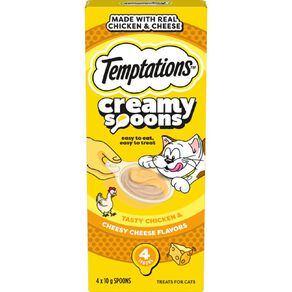 Temptations Cat Treats Spoons Chicken & Cheese 4x10g