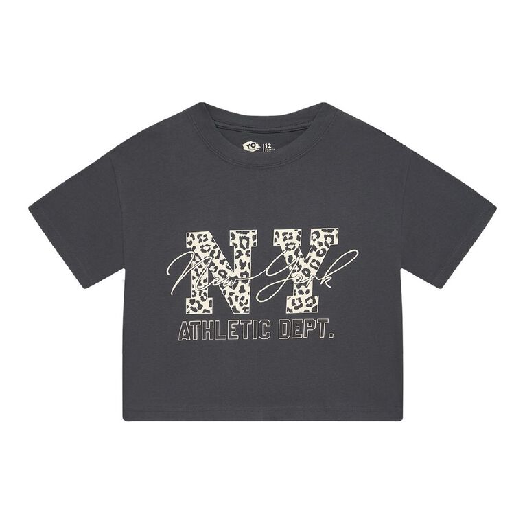 Young Original Short Sleeve Boxy Tee, Grey Dark, hi-res