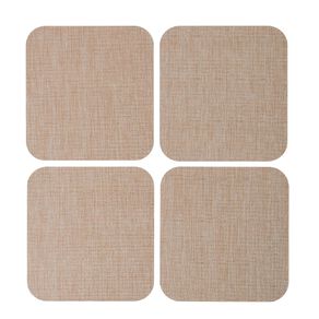 Living & Co Soft Edge Square Woven Placemat Natural 4 Pack