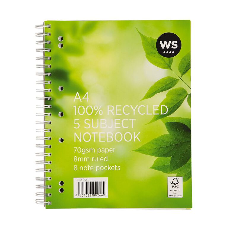 WS 5 Subject Book Yellow Mid A4, , hi-res