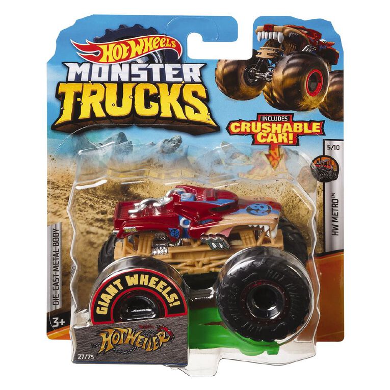 Hot Wheels Monster Trucks 1:64 Scale Diecast Truck Assorted, , hi-res