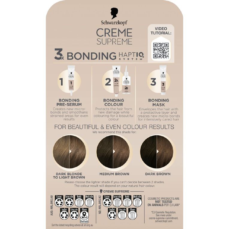 Schwarzkopf Creme Supreme 6.0 Natural Light Brown 180ml, , hi-res