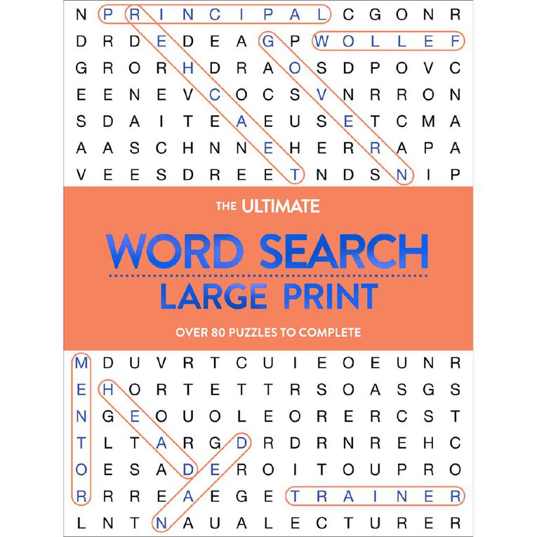 Large Print Puzzle Book: Word Search Orange, , hi-res