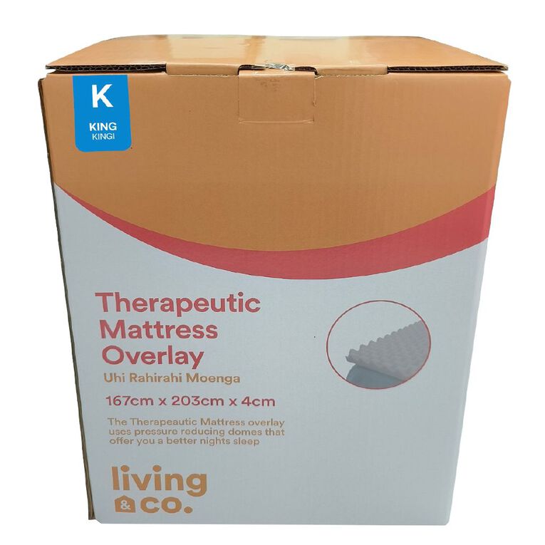 Living & Co Therapeutic Mattress Overlay Pink Double, Pink, hi-res