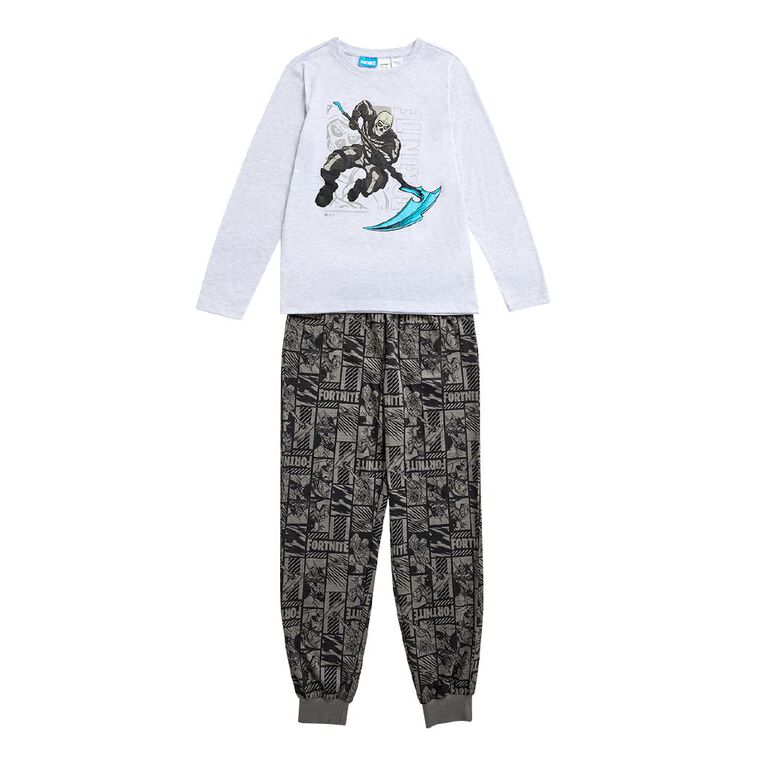 Fortnite Boys' Knit Pyjama Set, Grey Light, hi-res