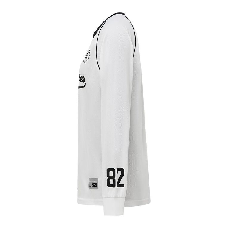 H&H Women's Long Sleeve Raglan Sports Tee, White, hi-res