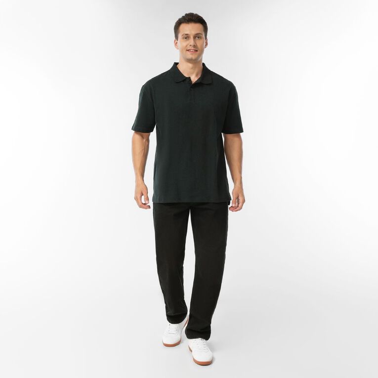H&H Men's Relaxed Fit Polo, Black, hi-res