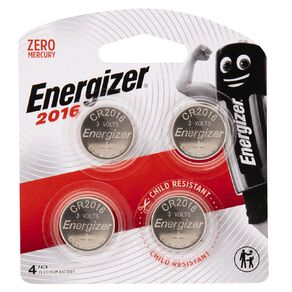 Energizer Lithium Batteries 2016 4 Pack