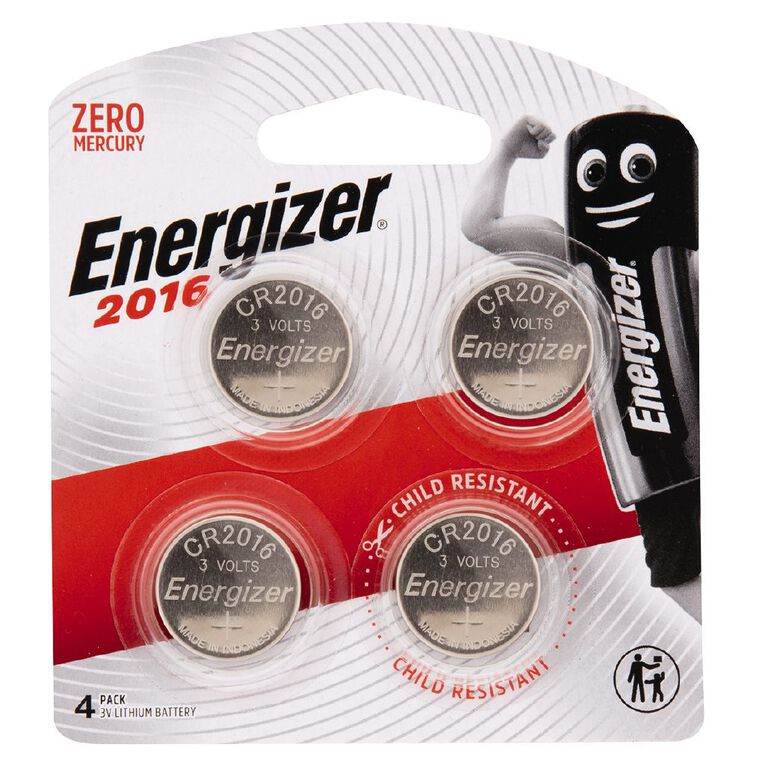 Energizer Lithium Batteries 2016 4 Pack, , hi-res