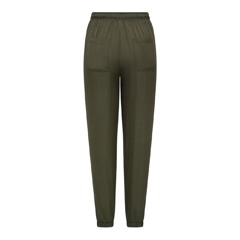 H&H Women's Light Weight Twill Jogger Pants, Green Dark, hi-res