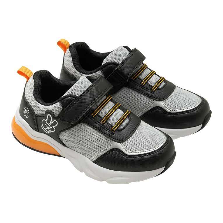Active Intent Senior Kids' Thumbs Up Light Up Trainers, Grey, hi-res