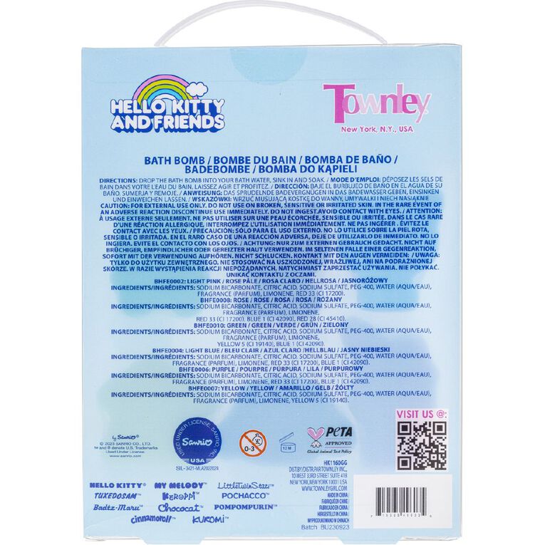 Hello Kitty Bubblin' Bath Fizzers 6 Pack 6 Pack, , hi-res