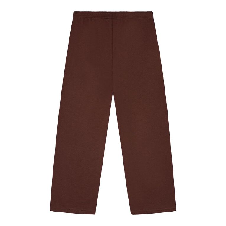 Young Original Plain Straight Trackpants, Brown Dark, hi-res