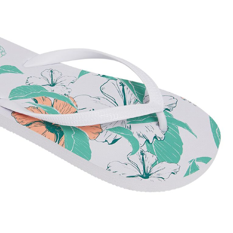H&H Women's Printed Jandals, Green, hi-res