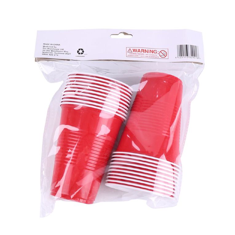 Party Inc Party Cup 473ml Red 20 Pack, , hi-res