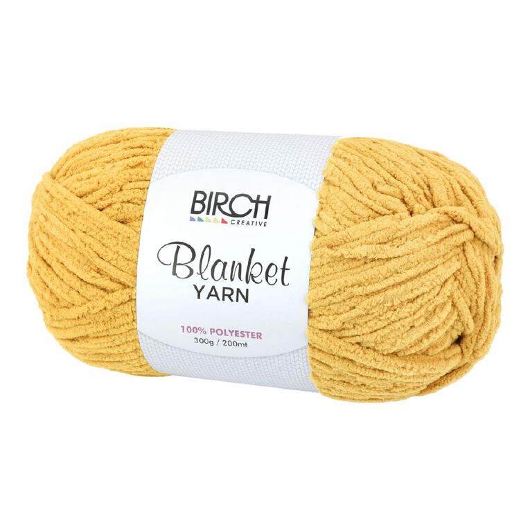 Birch Blanket Yarn 100% Polyester 300G Mustard, , hi-res