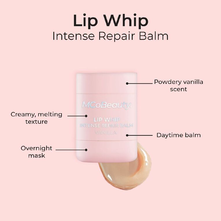 MCoBeauty Lip Whip Intense Repair Balm Vanilla, , hi-res