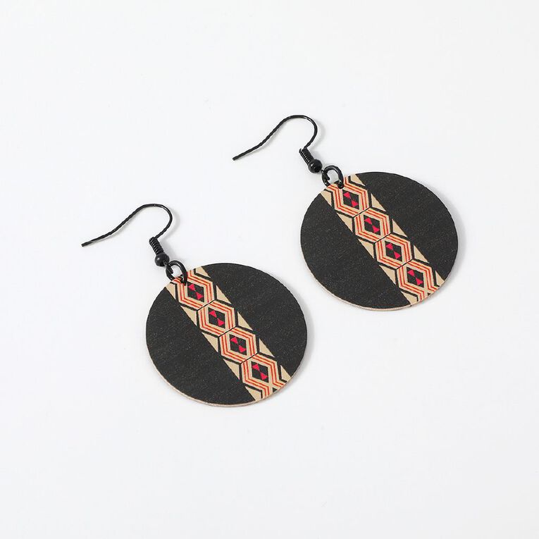 Kiwiana Circle Dangle Earrings, , hi-res