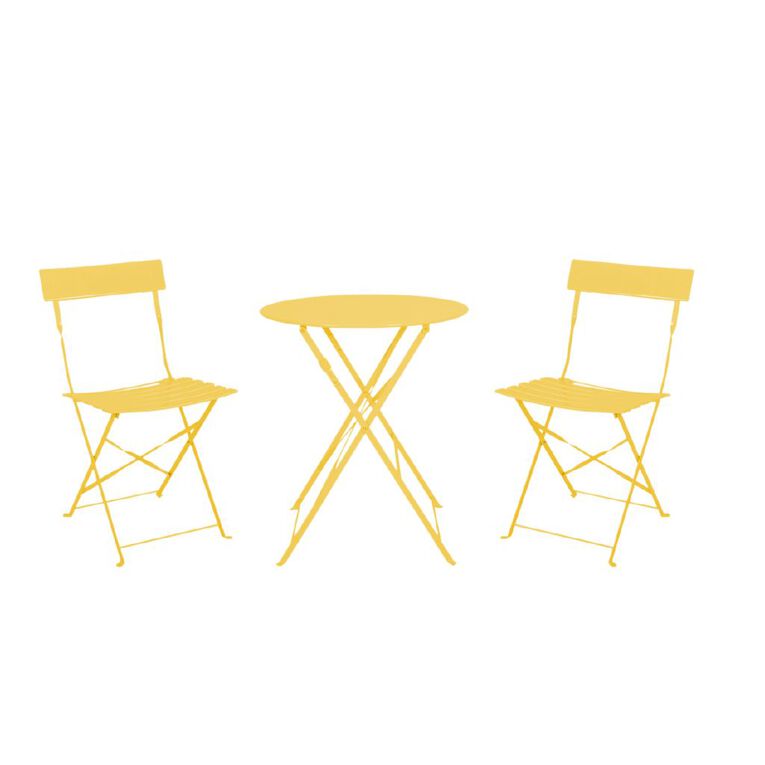 Living & Co French Bistro Set Yellow, , hi-res