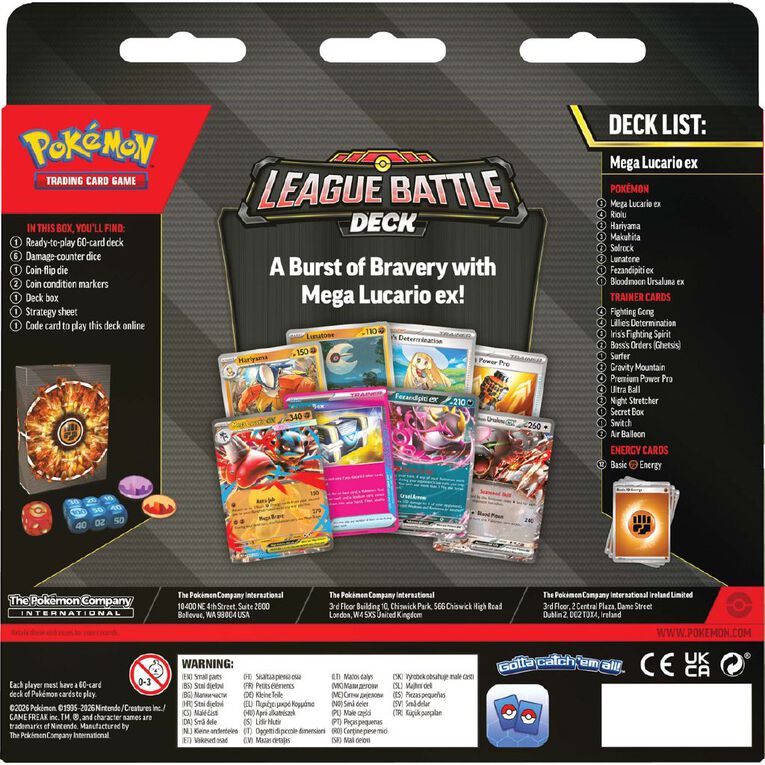 Pokemon Mega Lucario Ex League Battle Deck LIMIT 2 PER CUSTOMER Assorted, , hi-res