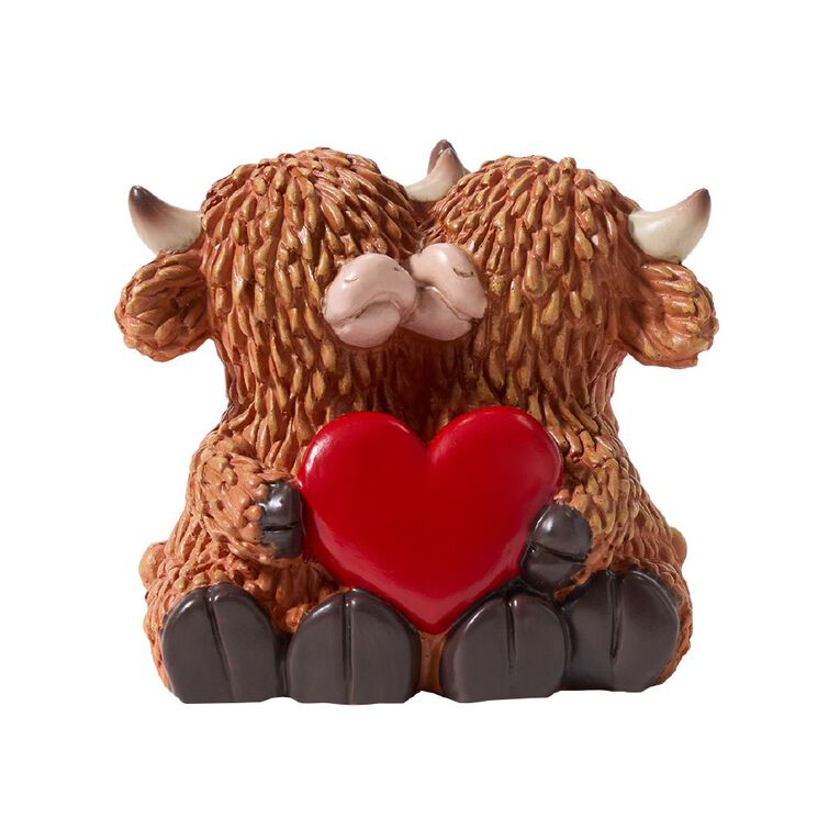 Living & Co Highland Cow Heart Decoration, , hi-res