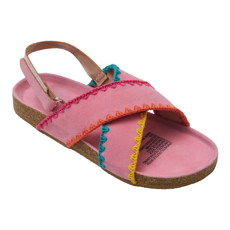 Young Original Senior Kids' Zigzag Sandals, Pink, hi-res